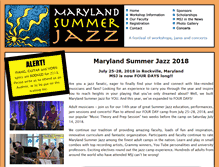 Tablet Screenshot of marylandsummerjazz.com